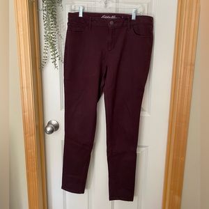 Eddie Bauer Elysian Twill Slightly Curvy Maroon Pants Women’s Size 10 Tall